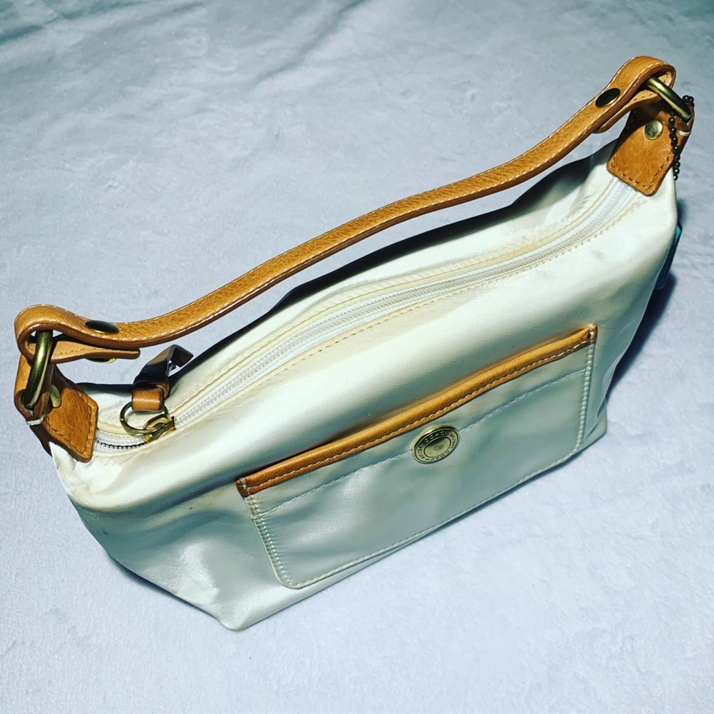 COACH mini satin bag. Stained.